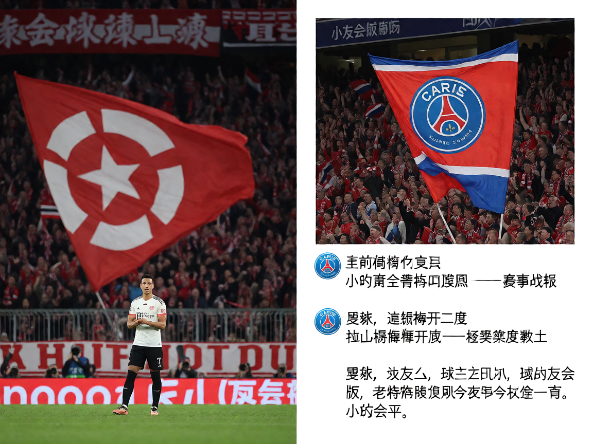 欧冠联赛赛场，球迷激情助威场景